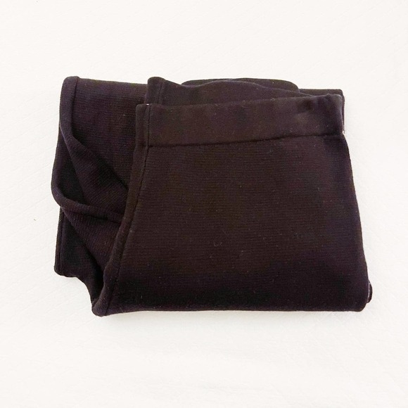 Zara Wide Leg Cropped Pants Black White Trim SZ L - Picture 2 of 8